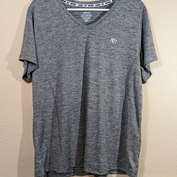 1X A87 Sport V-Neck by Aeropostale in Heather Gray - Picture 2 of 2